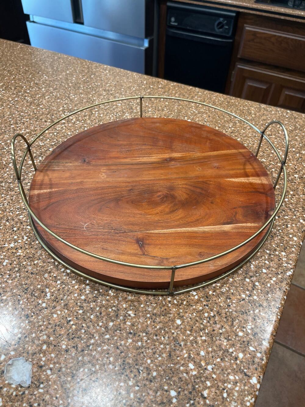 Hearth & Hand wood and metal tray
